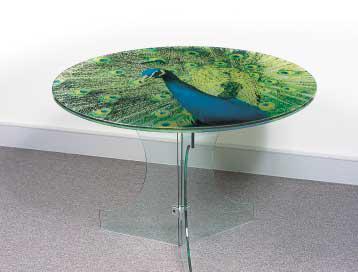Mesa de vidrio personalizada