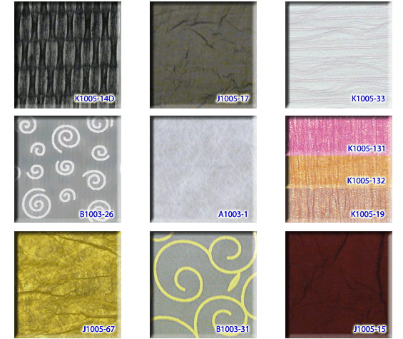Muestra de tejido decorativo para vidrio laminado